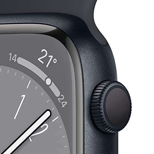 Zegarek Apple Watch Series 8 (GPS, 45 mm) północ, księżycowa poświata, srebrny [ 442,60 € + wysyłka 4,58 € ]