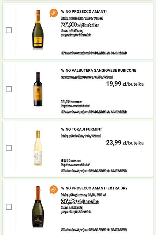 Wino musujące Prosecco Amanti Dry/Extra Dry Pinot Grigio 16,59zł przy zakupie 5 butelek