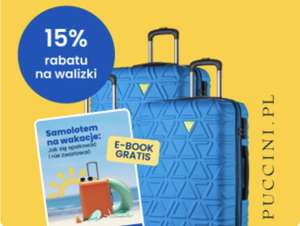 15% rabatu na walizki Puccini za zapisane się do newslettera Wakacje.pl