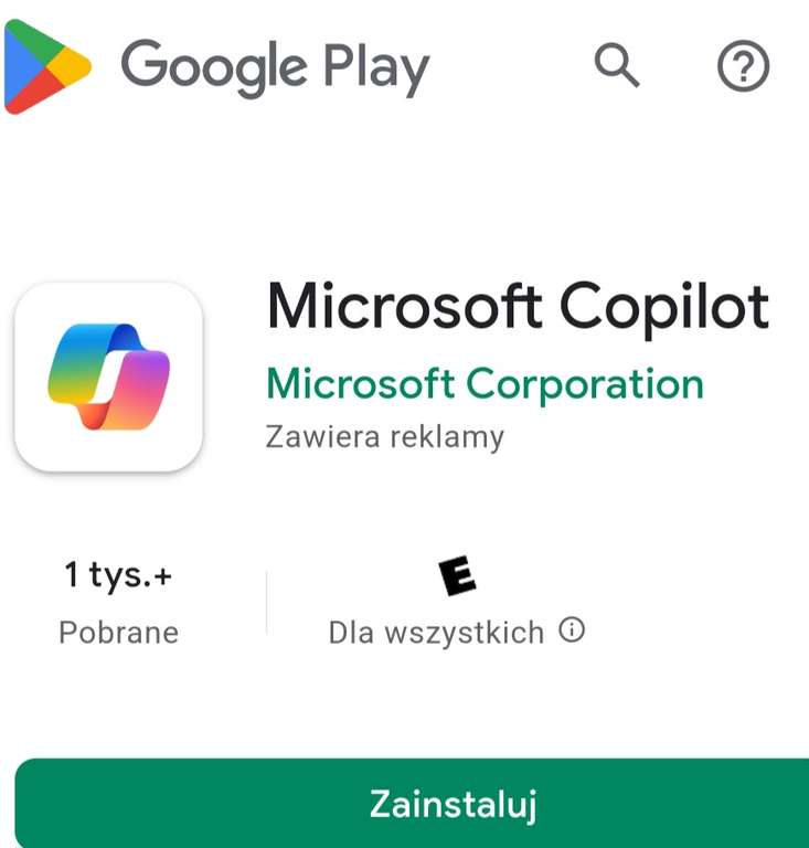 Darmowy Microsoft Copilot dla systemu android zawiera GPT-4) — nie jest wymagana osobna aplikacja Bing ,teraz tez na iOS Apple Link w opisie