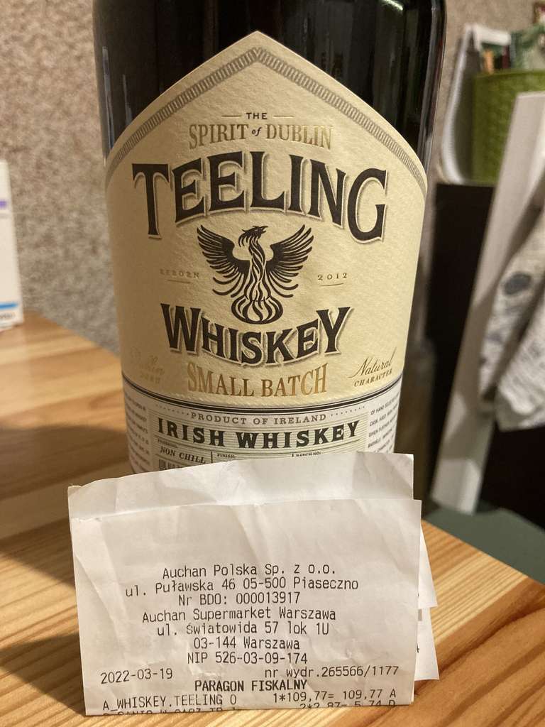 Teeling Whiskey Rum Cask 46% 0,7 Warszawa Auchan Światowida
