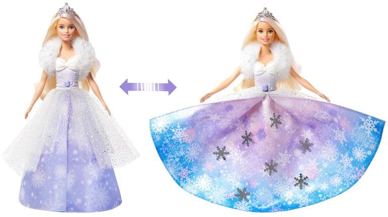Barbie Dreamtopia Księżniczka Lodowa Magia za 59 zł (z akcesoriami oraz szczotką do włosów) @al.to