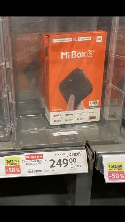Odtwarzacz multimedialny Xiaomi Mi box S 4K za 153zl w Selgros