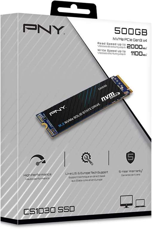 Dysk SSD PNY CS1030 1TB M.2 NVMe PCIe Gen3 x4