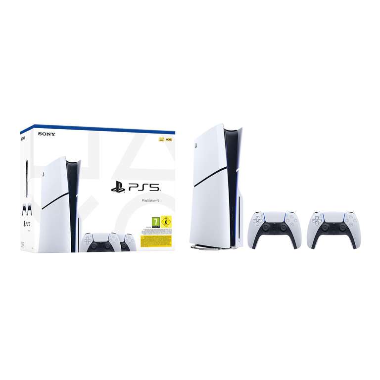 Konsola Sony PlayStation PS5 Slim z dwoma padami, wersja z napędem Saturn/MediaMarkt