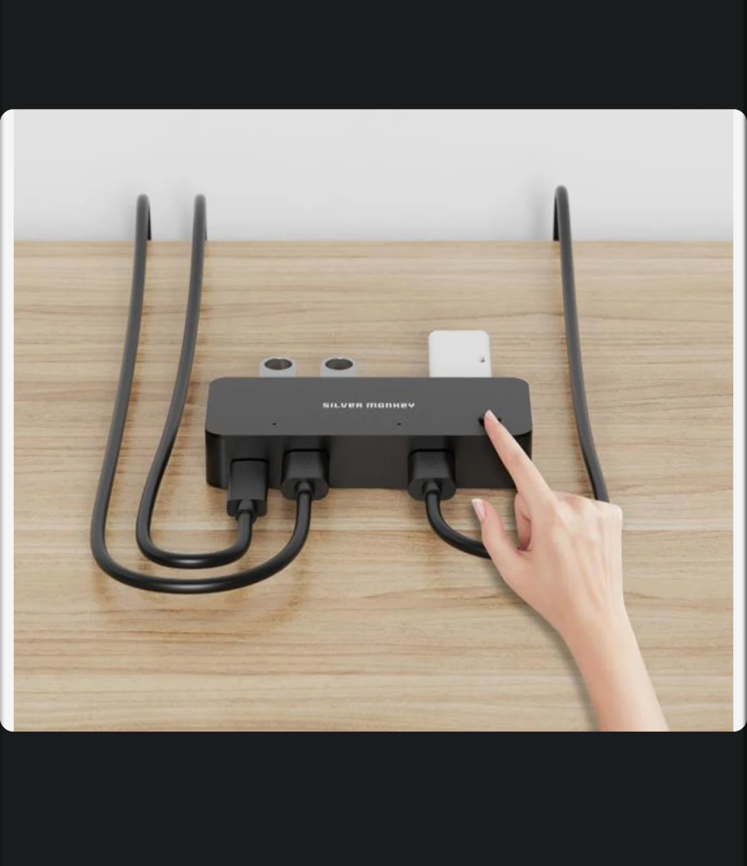 Silver Monkey Switch Box HUB 4 x USB 3.1 + USB-C (DC) (na 2 komputery)