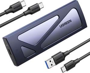 Obudowa na dysk UGREEN SSD NVMe M.2, USB 3.1, 10 Gb/s z 2 kablami w zestawie @ Amazon