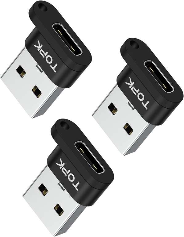 TOPK Adapter USB C a USB Macho [Paquete de 3]