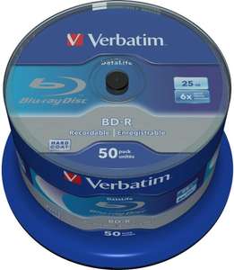 płyta Blu-Ray 50 szt. Cake - Verbatim BD-R SL Datalife, 25 GB z Amazon.pl