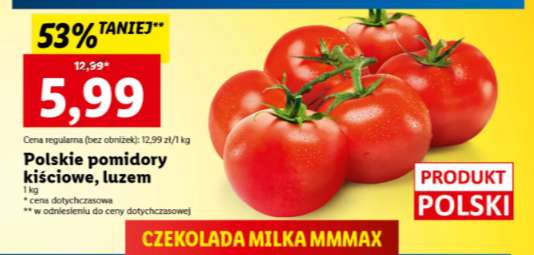 Pomidor 5.99zl za kg @Lidl sobota