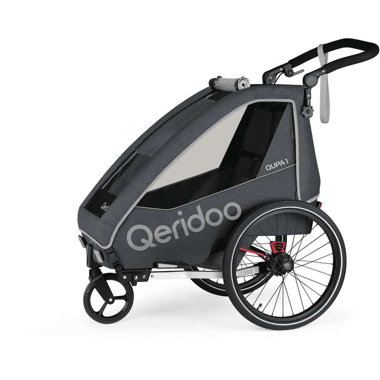 Qeridoo przyczepka rowerowa QUPA 1 Grey/Lime 2023 €319,99