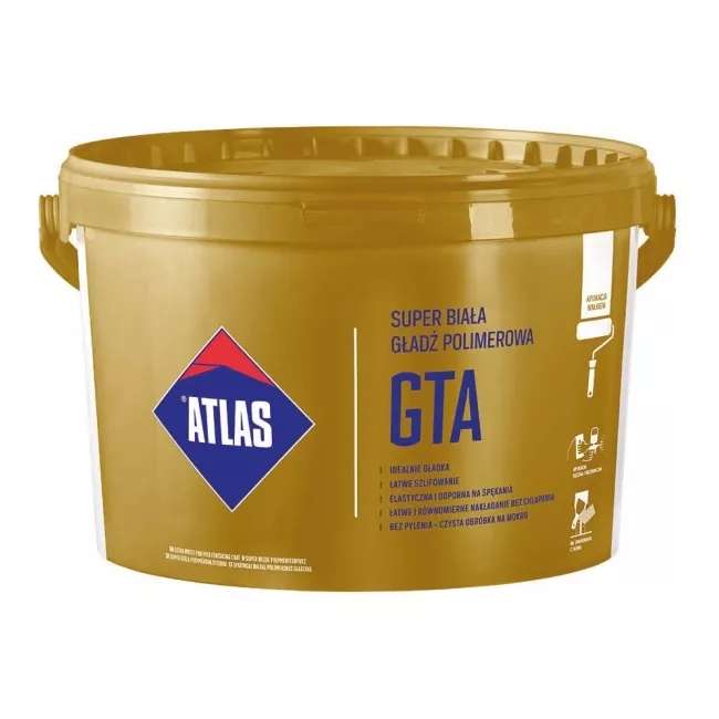Gotowa gładź Atlas GTA 18kg + wałek (zakup 5szt)