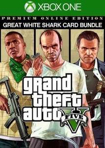 Grand Theft Auto V: Premium Online Edition & Great White Shark Card Bundle AR XBOX One - wymagany VPN