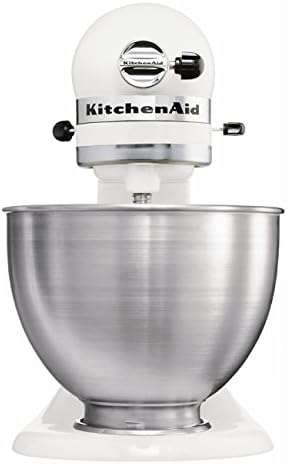 Kitchenaid 5K45SSEWH Classic Robot Kuchenny, Stal Szlachetna, 275 W, 4,3 L, Biały/Szary