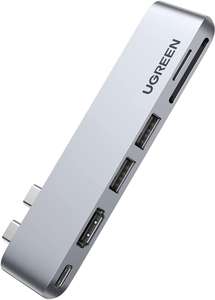 Hub USB-C Ugreen ‎80856 do laptopów MacBook Air/Pro (HDMI 4K 60Hz, 2 x USB 3.0, czytnik SD) @Amazon