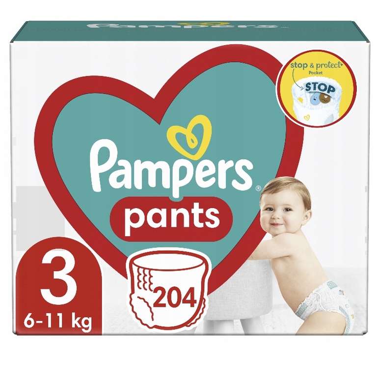 Pieluchomajtki Pampers Pants rozmiar 3 6-11 kg 204 szt.