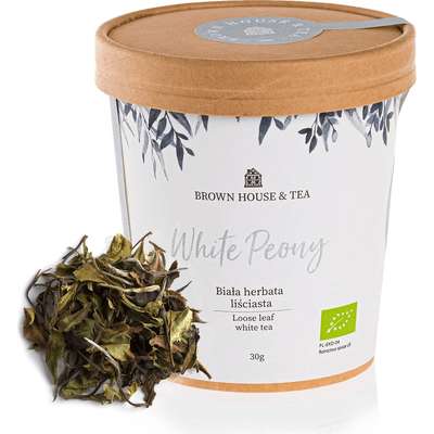 Brown House & Tea White Peony - indyjska organiczna biała herbata, 30 g