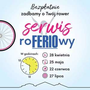 Bezpłatny serwis rowerowy przed Ferio Wawer w Warszawie