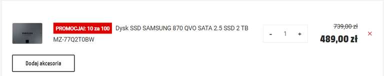 Dysk SSD SAMSUNG 870 QVO SATA 2.5 SSD 2 TB (dla zalogowanych)