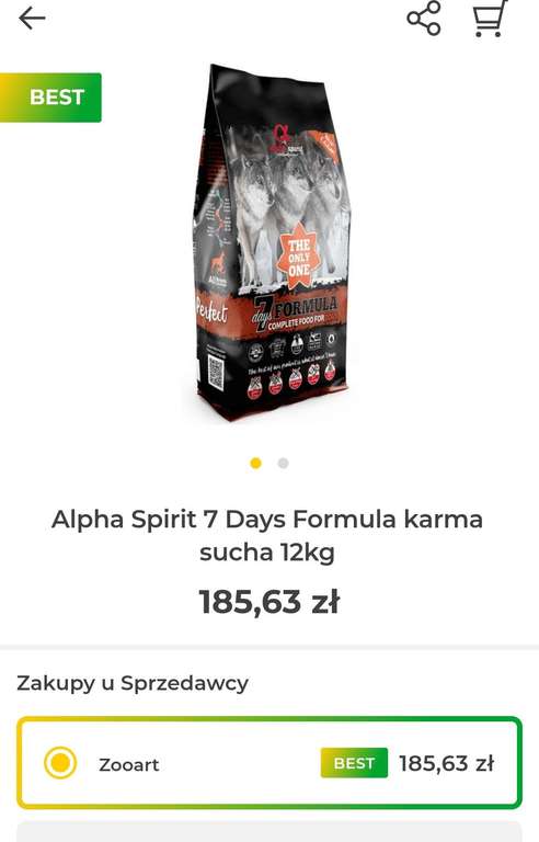 Alpha Spirit 7 Days Formula karma sucha 12kg