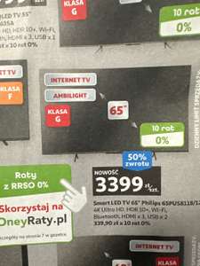 Smart Led TV 65” Philips 65PUS8118/12 możliwe 1699 zł