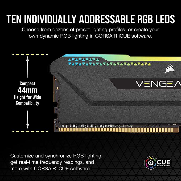 Pamięć Corsair VENGEANCE RGB PRO SL 128GB (4x32GB) DDR4 3200 CL16