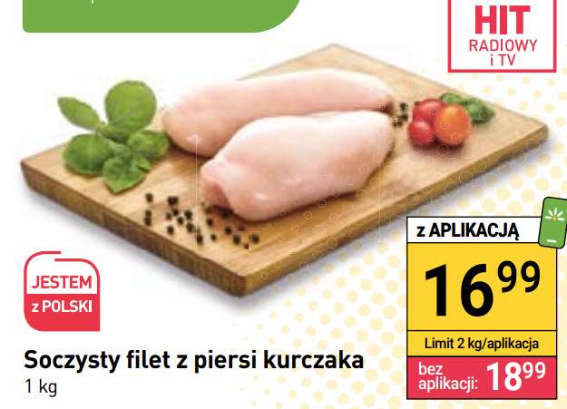 Filet z piersi kurczaka cena z aplikacją @Stokrotka