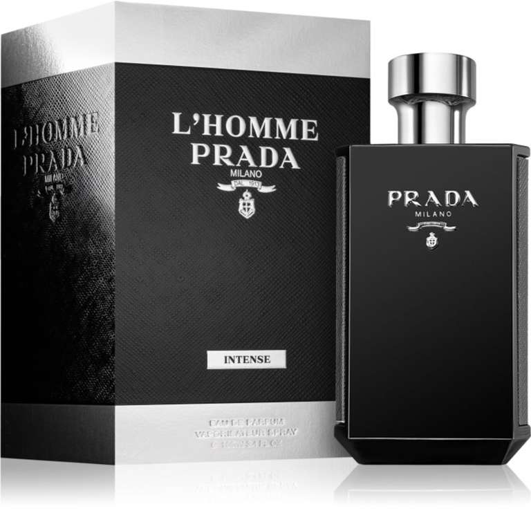 Prada L'Homme Intense EDP 100ml woda perfumowana dla mężczyzn + gratis Prada Luna Rossa kosmetyczka | Notino