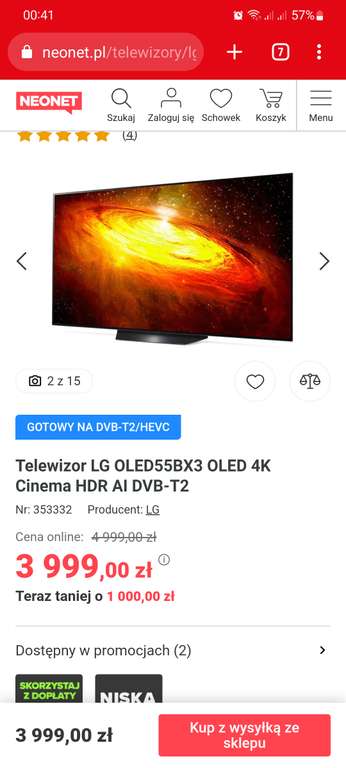 Telewizor LG OLED 55BX3