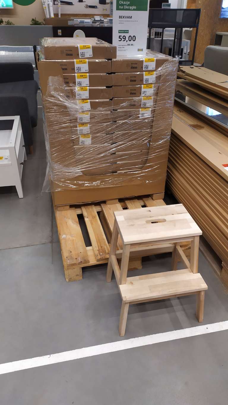 IKEA schodek BEKVAM brzozowy
