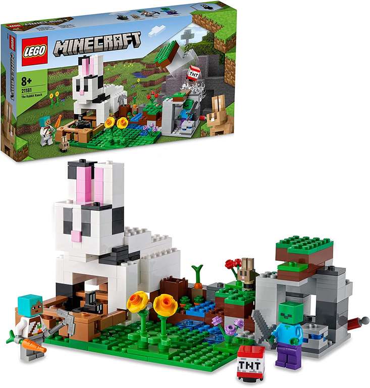 Lego 21181 Minecraft Królicza farma — zestaw konstrukcyjny (340 elementów)