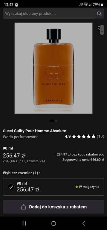Woda perfumowana Gucci guilty absolute 90 ml