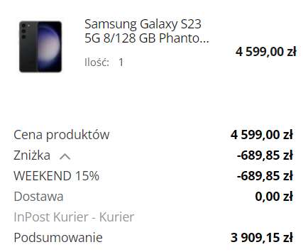 Smartfon Samsung S23 128gb + Galaxy Buds 2 Pro (Możliwe raty 0%)