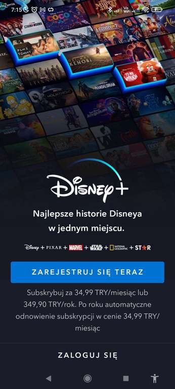 Disney + Turcja rok za 90zl
