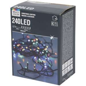 Oświetlenie świąteczne wielokolorowe 240 lampek LED | 20.9 m