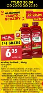 Ketchup Pudliszki 990g 1+1 gratis