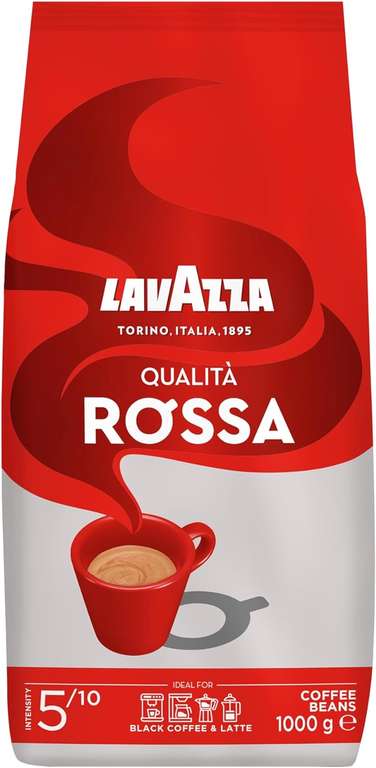 Lavazza Kawa Ziarnista Qualità Rossa 1 Sztuka (1 x 1 kg) z Amazon.pl