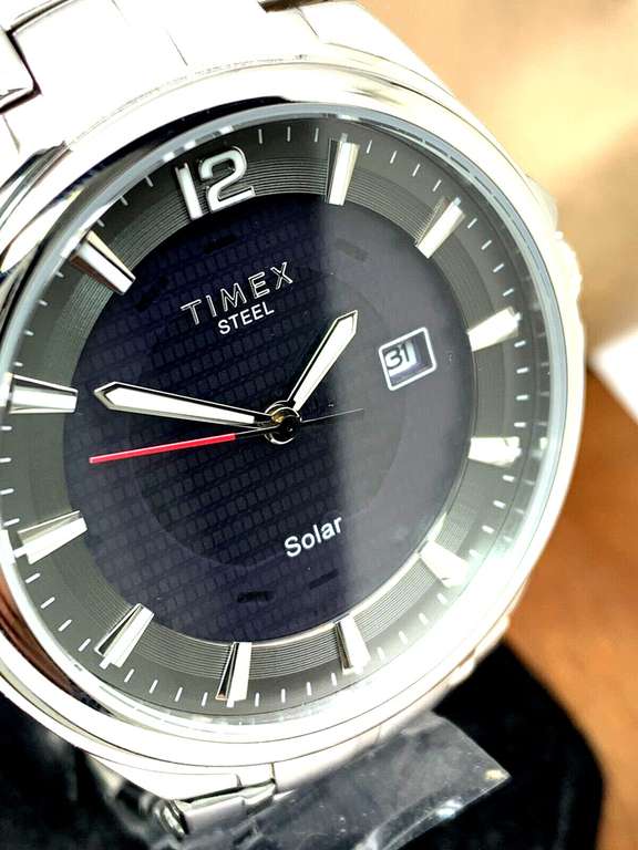 Timex Zegarek męski Solar 43,5mm ze stali nierdzewnej TW2V39600 @ Amazon.pl