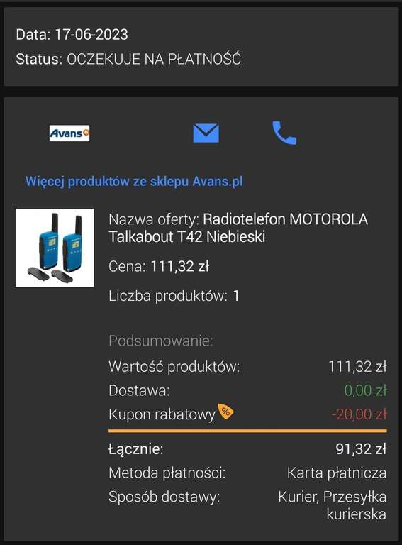 Krótkofalówki Motorola t42