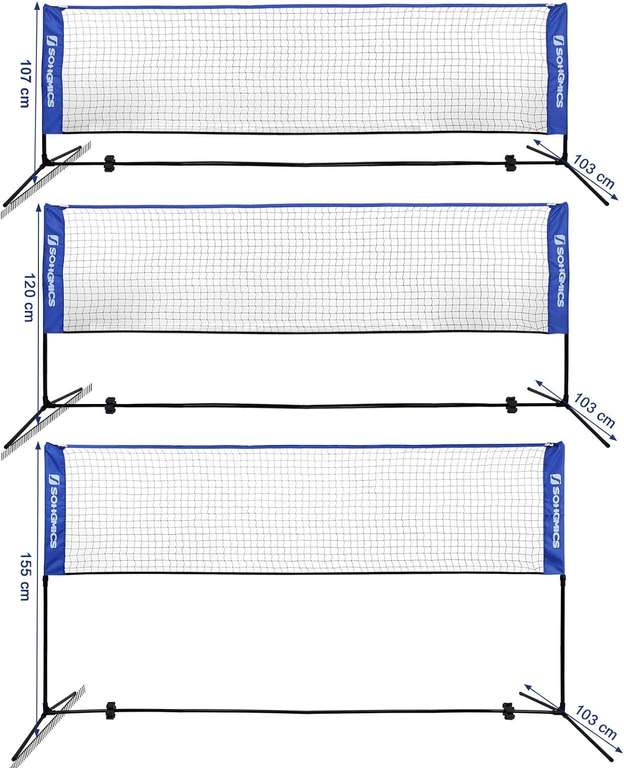 Siatka do badmintona, z drążkami o regulowanej wysokości 4m z Prime