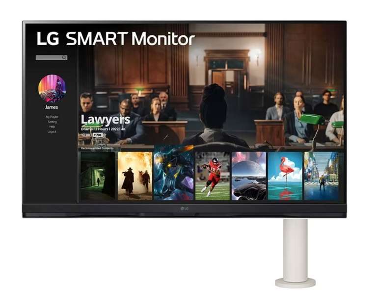 Monitor Smart 32” 4K UHD z systemem webOS i ramieniem Ergo