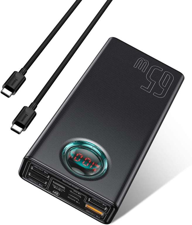 Baseus Power Bank 65 W Powerbank USB-C 26800 mAh, PD QC4.0 Fast Charge LED Display (cena z Prime)