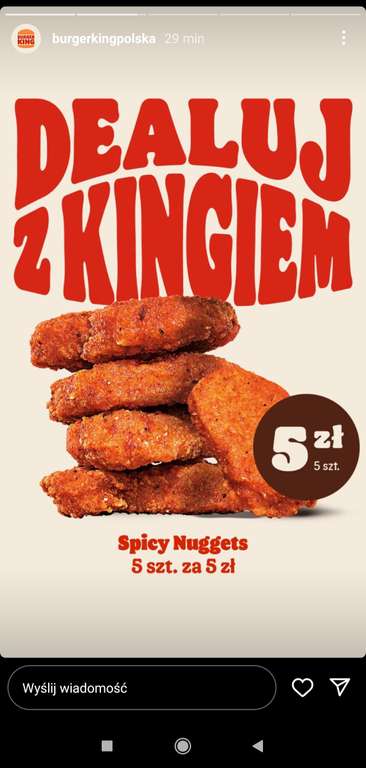Spicy Nuggets 5 szt. za 5 zł