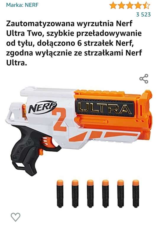 Zautomatyzowana wyrzutnia Nerf Ultra Two
