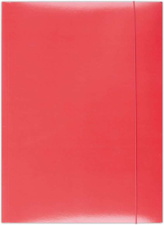 Teczka z Gumką OFFICE PRODUCTS Karton/lakier A4 350gsm 3-skrz Czerwona