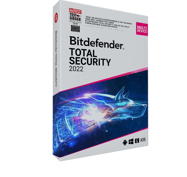 Bitdefender Total Security na 6 miesięcy za darmo /5 urządzeń - konieczny VPN - de / antywirus