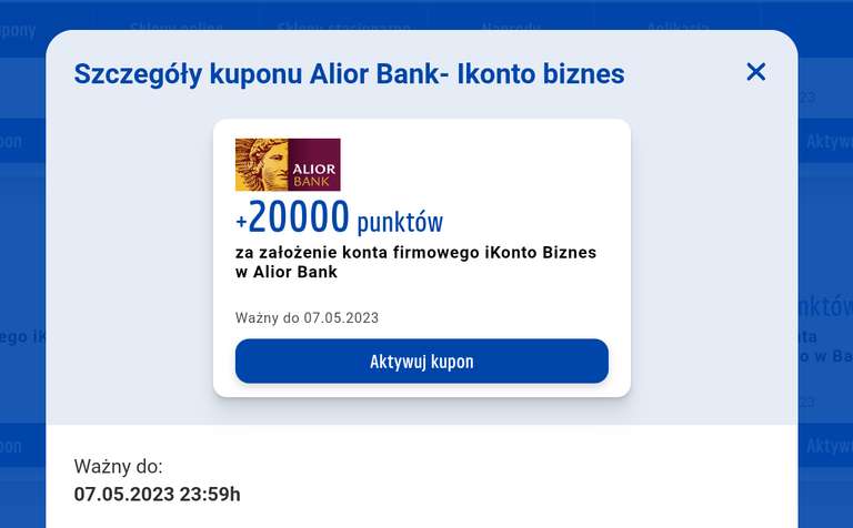 +20 000 punktów za założenie konta firmowego iKonto Biznes w Alior Bank