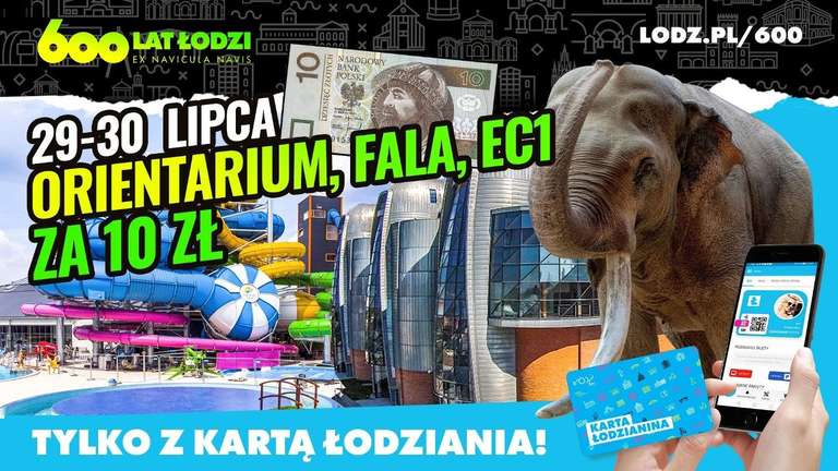 600. Urodziny Łodzi. Orientarium Zoo Łódź, Fala i EC1 za 10zł!