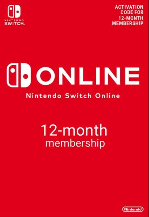 NINTENDO SWITCH ONLINE 12 MONTH (365 DAY) MEMBERSHIP SWITCH