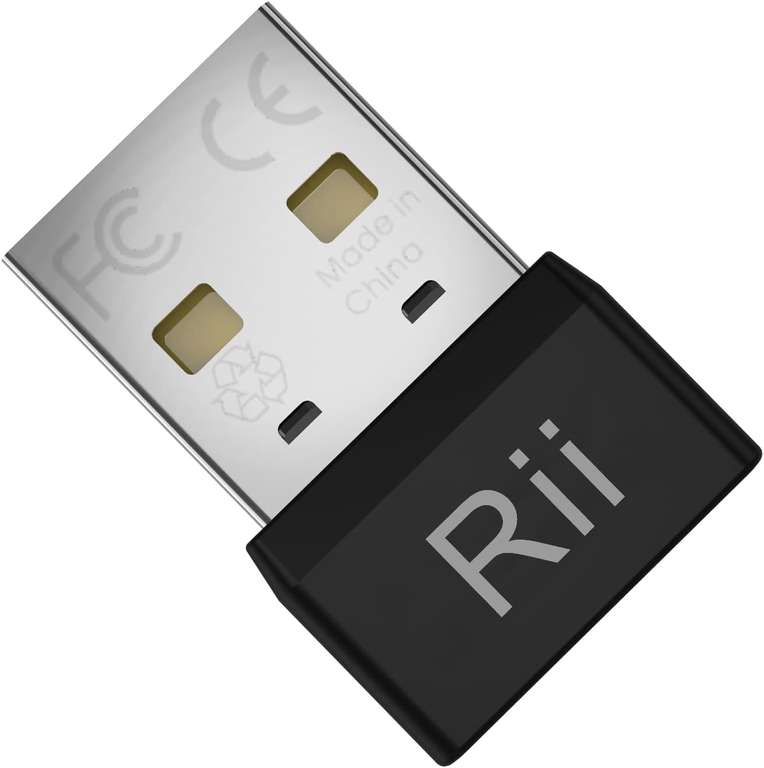 Rii Mouse Jiggler USB niewykrywalna – symulator myszki, zapobiega wygaszaniu ekranu i trybom uśpienia, Plug and Play, czarna